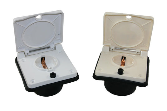 Schuko buiten wandcontactdoos beige voor caravan en camper