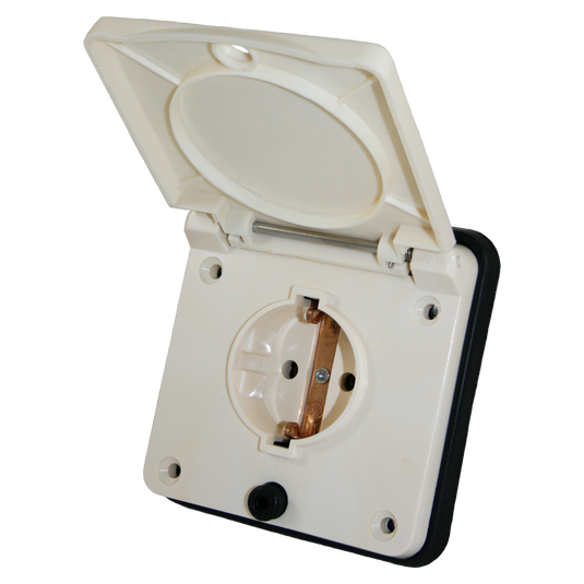 Schuko buiten wandcontactdoos beige voor caravan en camper - zonder verkoopverpakking