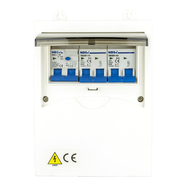 Ngk zekeriast 6-modules met dubbelpolige zekeringautomaten b10a en b16a en 30ma aardlekschakelaar