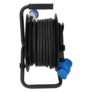 Kabelhaspel 25m neopreenkabel 3x2.5mm² met cee stekker en winkelkoppeling