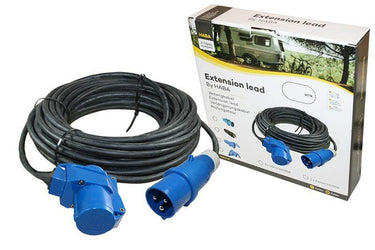 Ngk verleabel 10 meter neopreen 3x 1.5mm² - cee stekker en haakse koppeling - in doos