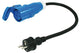 Adapterkabel 0.5 meter 3x 2.5mm² met schuko stekker en cee contrastekker