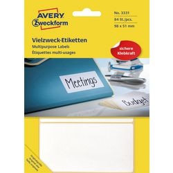Multifunctionele etiketten avery 3324 wit 84 stuks