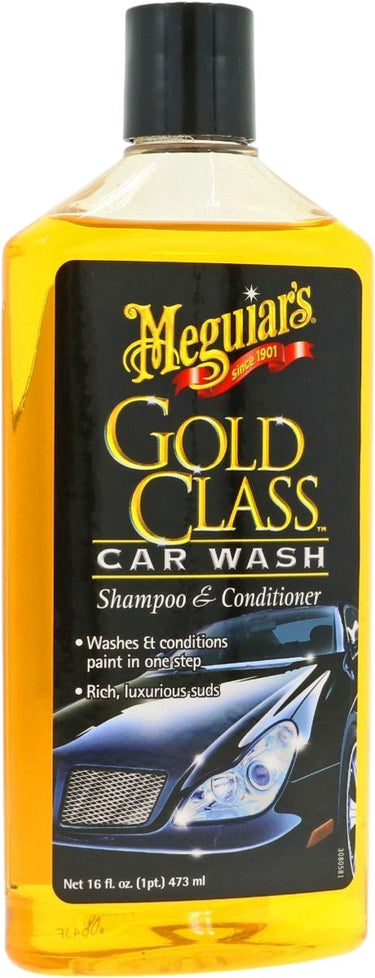 Meguiar's meguiar’s gold class car wash shampoo conditioner – 473ml – luxe autoshampoo – diepe glans reiniging