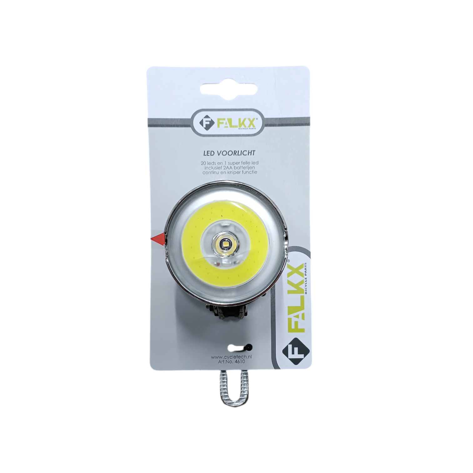 FALKX Headlight LED. 20 small LEDs and 1 super bright LED including batteries (hanging packaging)