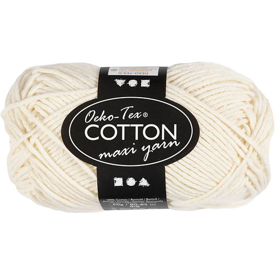 Creativ company katoengaren afm 8 8 l: 80-85 m off-white - 50gr.