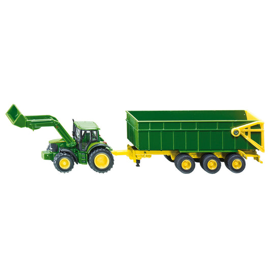 Siku 1843 john deere met aanhangwagen 1:87