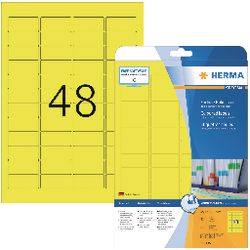 Gekleurde etiketten herma 4366 geel 45.7 x 21.2 mm 960 etiketten