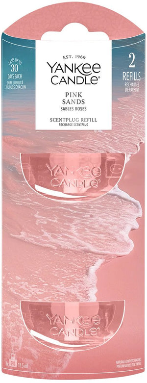 Yankee candle - pink sands - elektrische diffuser navulling - 2 stuks