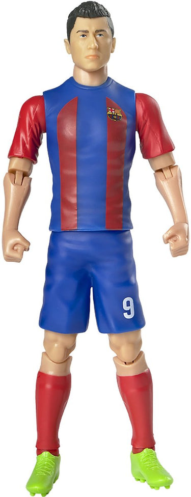 Sockers voetbalfiguur fc barcelona robert lewandowski, 20cm