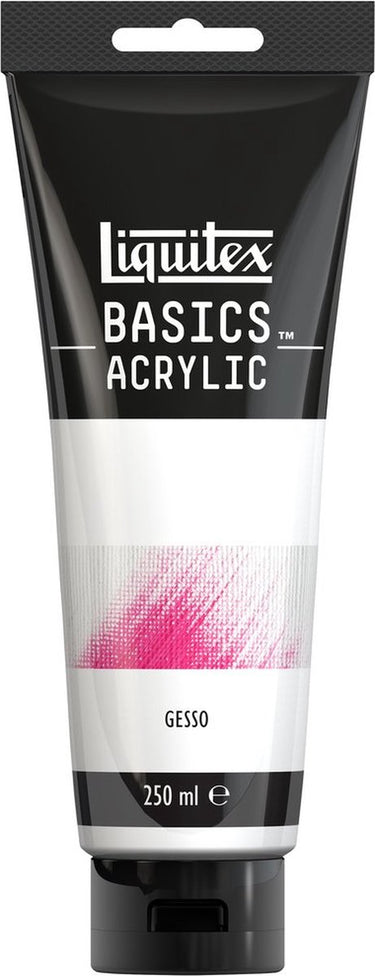 Liquitex 8870305 basics gesso 250 ml tube – acrylgrondverf malgrond | voor acrylverf mixed media