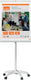 Nobo premium plus mobiele stalen flipover - magnetisch whiteboard - 70 x 100cm - wit