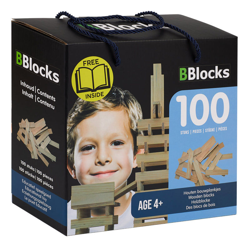 Load image into Gallery viewer, Bblocks bouwplankjes blank, 100dlg.

