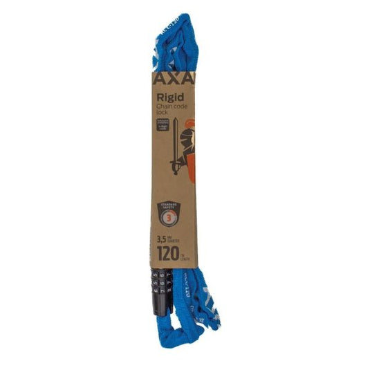 Axa slotketting rigid 120cm codeslot blauw (kaart)