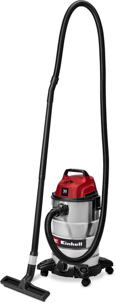 Einhell elektrische nat- droogzuiger tc-vc 3055 s - 950 w - 190 mbar - 30 l - incl.kunststof zuigslang buis - schuimrubberen filter