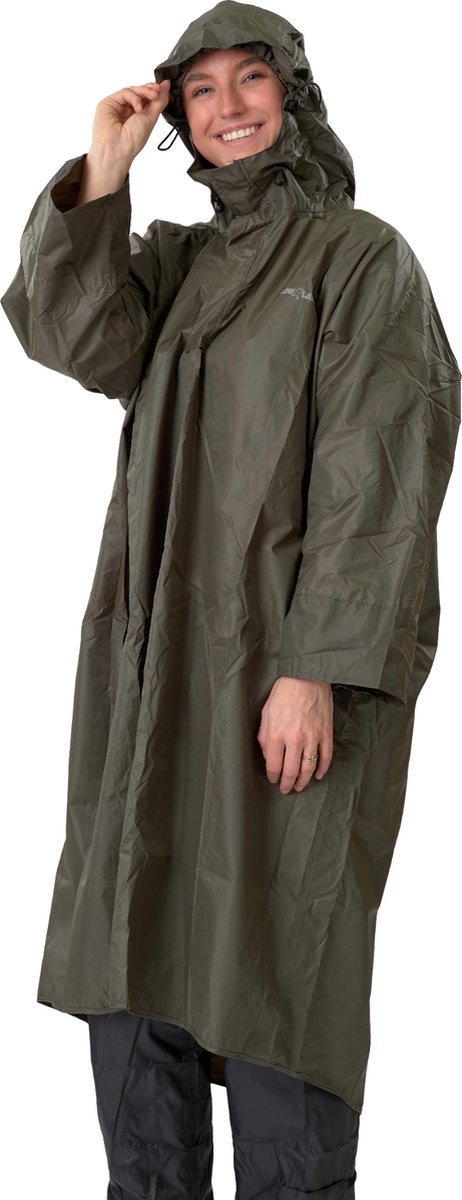 Lowland outdoor wandelponcho - 100% waterdicht (10.000mm) - ademend (8.000g m²) pfas vrij!