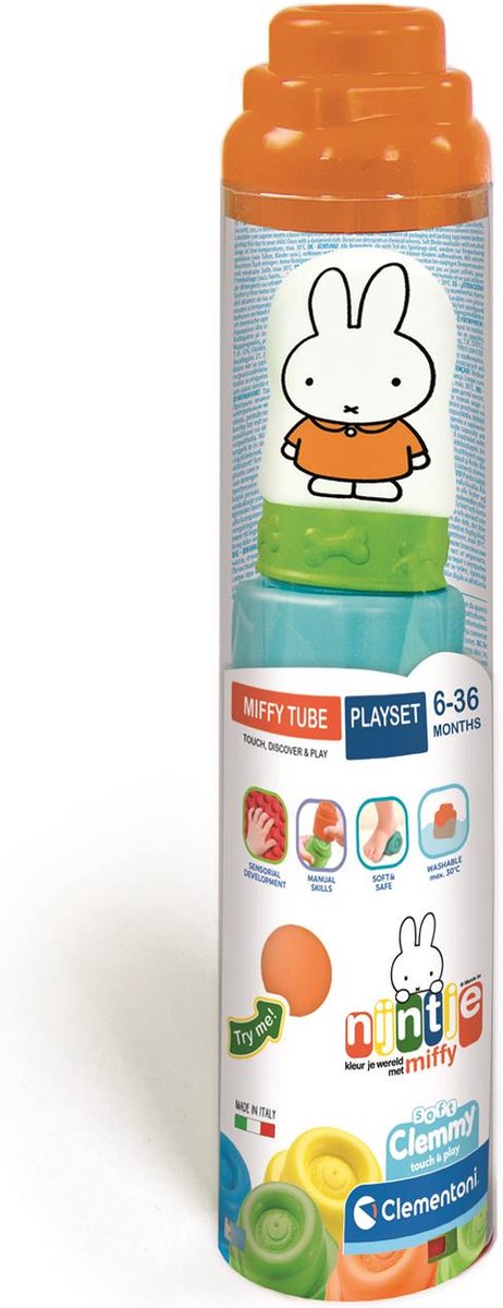 Clementoni - nijntje - clemmy tube - (miffy) - educatief speelgoed - 6-36 maanden