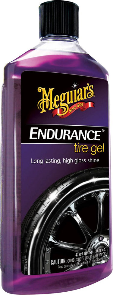 Meguiar's meguiar’s endurance high gloss tyre protection gel – 473ml – bandenzwart gel – diepzwarte hoogglans – langdurige tire shine – geen spuitnevel of vlekken