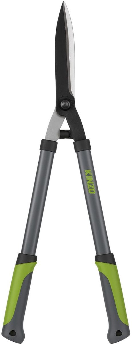 Kinzo telescopische heggenschaar 65-85 cm – handmatige heggenschaar met anti-aanbaklaag – ergonomische tuinschaar – lichtgewicht snoeigereedschap voor heggen en struiken