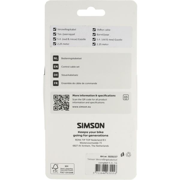 Afbeelding laden in galerijviewer, Simson versnellingskabelset compleet sa - zwart
