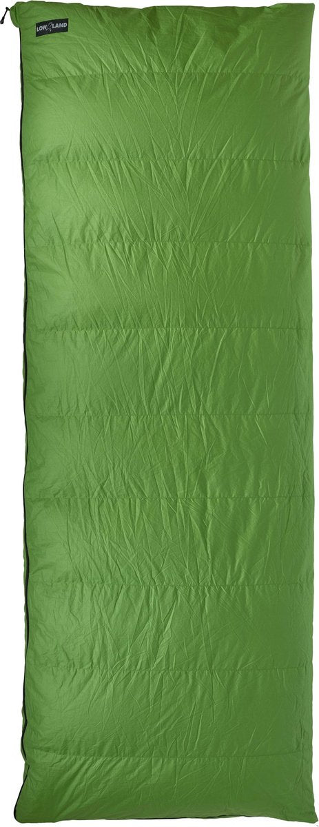 Lowland outdoor donzen slaapzak companion summer - dekenmodel - 210 x 80 cm - groen