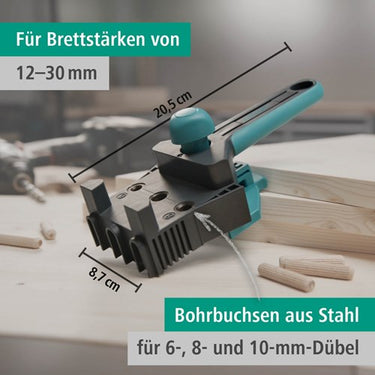 Wolfcraft - deuvelaar - deuvelmal - deuvels - deuvel boormal - 4640000
