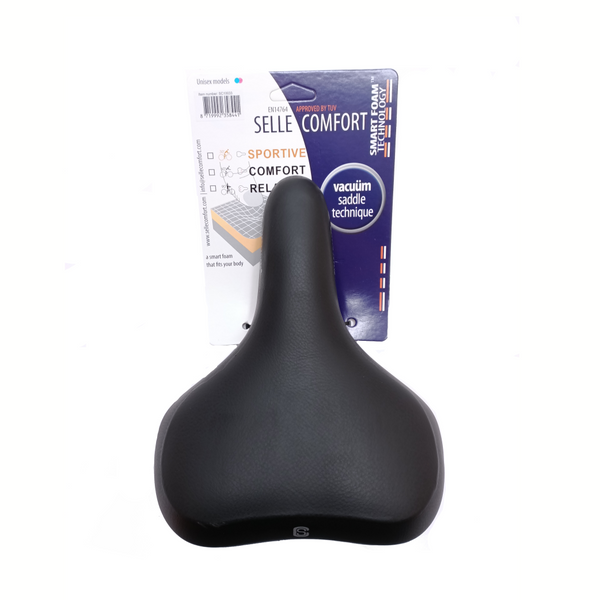 Selle Comfort zadel Pure met Smart Foam techniek. Zwart, zonder strop