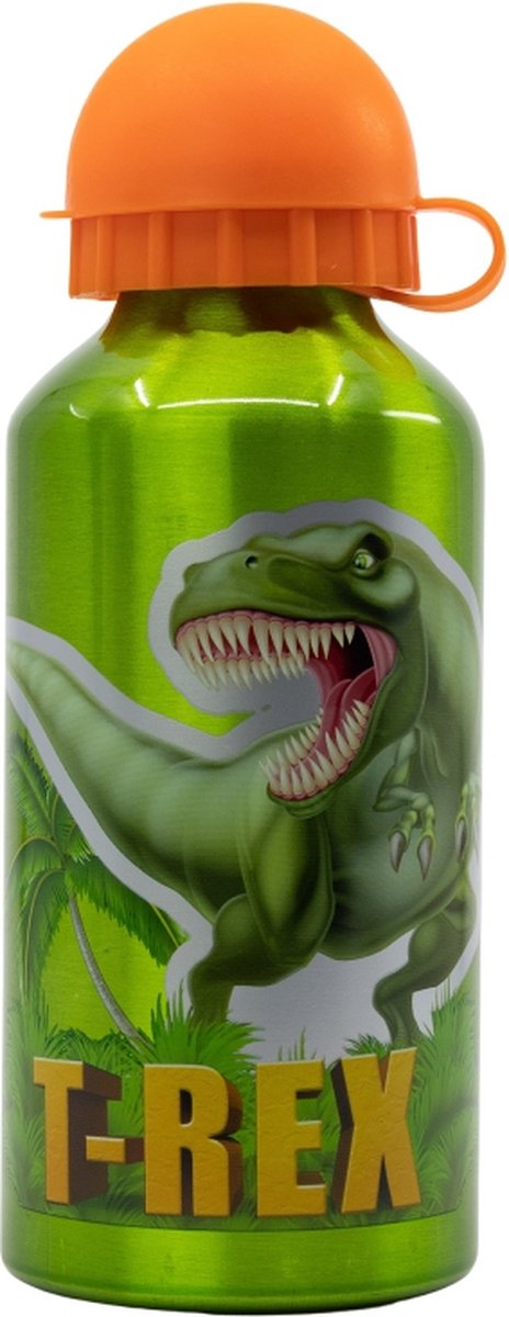Stor aluminium fles 400 ml | dinosaurussen