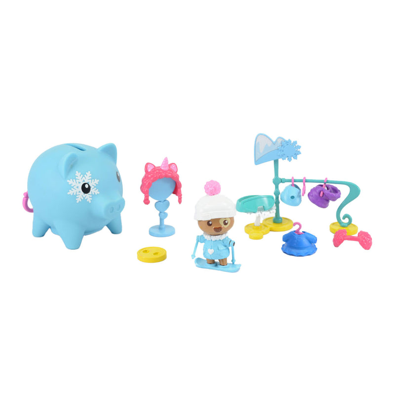 Afbeelding laden in galerijviewer, Boti Pockey Money Piggies Speelfiguur met Spaarpot Winter Pack

