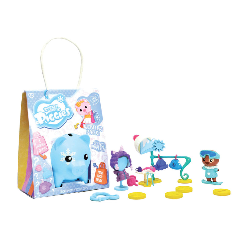 Afbeelding laden in galerijviewer, Boti Pockey Money Piggies Speelfiguur met Spaarpot Winter Pack
