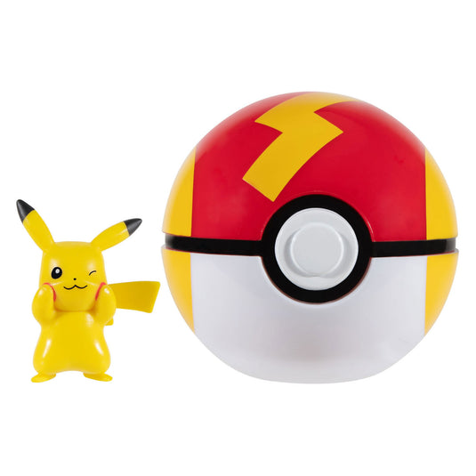 Boti pokémon clip 'n' go pikachu en fast ball speelset, 2dlg.