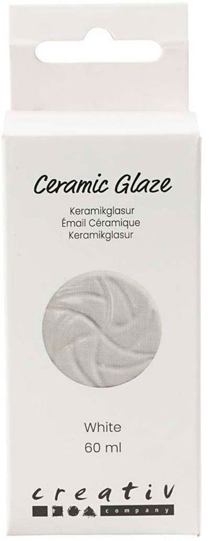 Creativ company keramiek glazuur 984-1101 c dekkend wit - 60ml