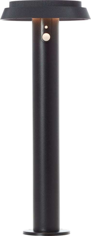 Brilliant alvero - buiten sokkellamp - hoogte 50 cm - led 4w - solar - 500 lm - 3000k - ip44 - sensor - zwart