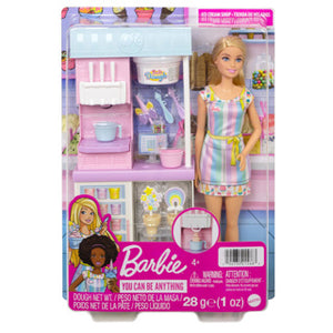 Barbie ice cream shopkeeper speelset