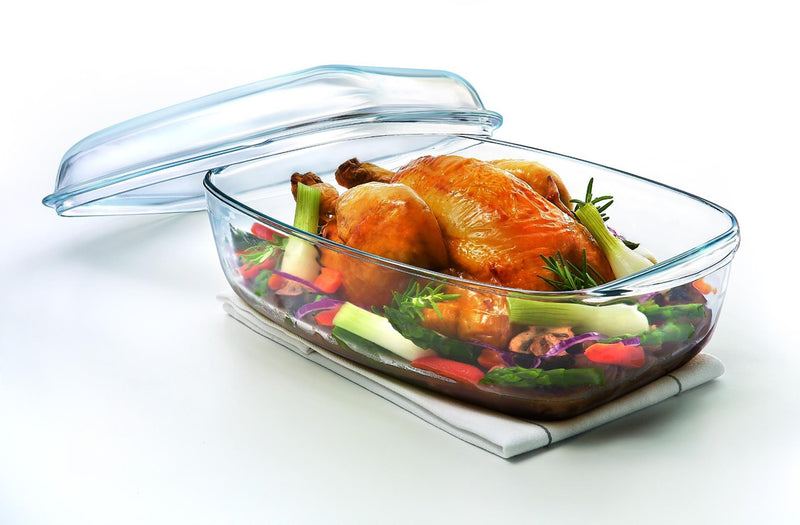 Load image into Gallery viewer, Pyrex schaal met deksel 4,3+2,2l
