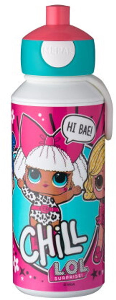 Mepal pop-up drinkfles campus - 400 ml - sluit goed af - drinkbeker voor kinderen - l.o.l. surprise