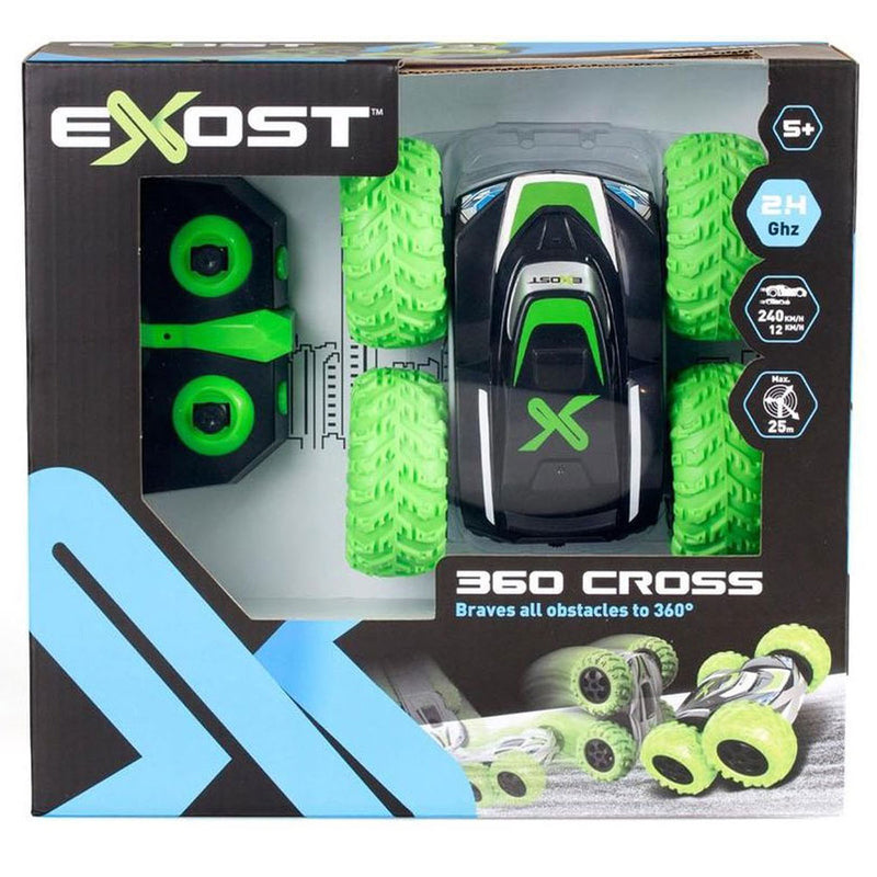 Load image into Gallery viewer, Exost rc 360 cross ii stuntauto groen 1:18 - rc auto - bestuurbare auto - met koplampen
