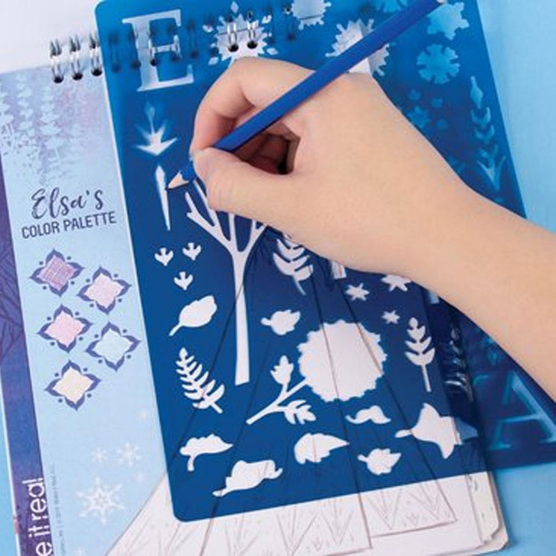 Load image into Gallery viewer, Spectron Frozen Sketchen Stickerboek met Stencils
