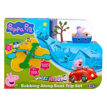 Gear2play peppa pig whizz around - dobberende boottocht speelset - modulaire rijbaan voor whizz around voertuigen