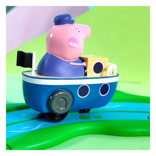 Gear2play peppa pig whizz around - dobberende boottocht speelset - modulaire rijbaan voor whizz around voertuigen