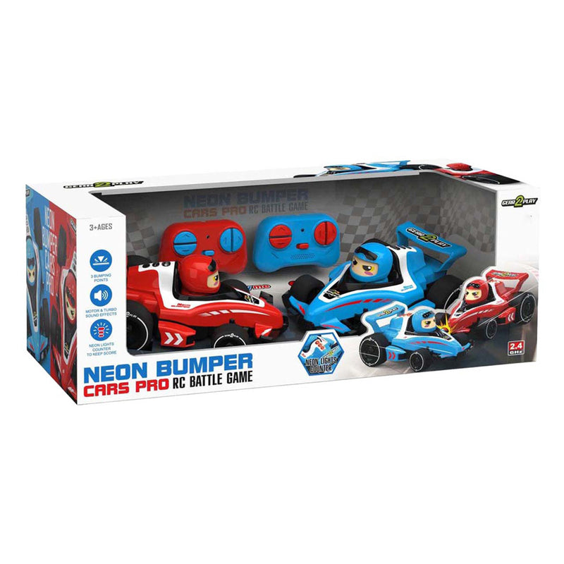 Load image into Gallery viewer, Gear2play rc neon bumper cars pro duoset - rc formule 1 battle cars - ga een botsduel aan!
