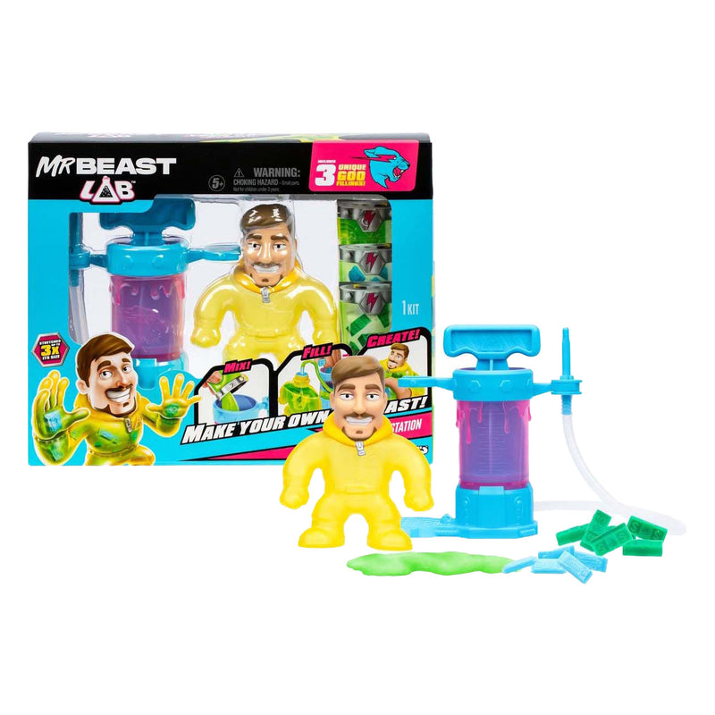 Load image into Gallery viewer, Moose toys mrbeast lab creation studio - mix, vul en maak de ultieme stretchy mrbeast!
