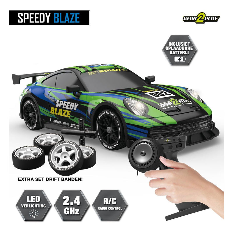 Load image into Gallery viewer, Gear2play speedy blaze rc raceauto met verlichting
