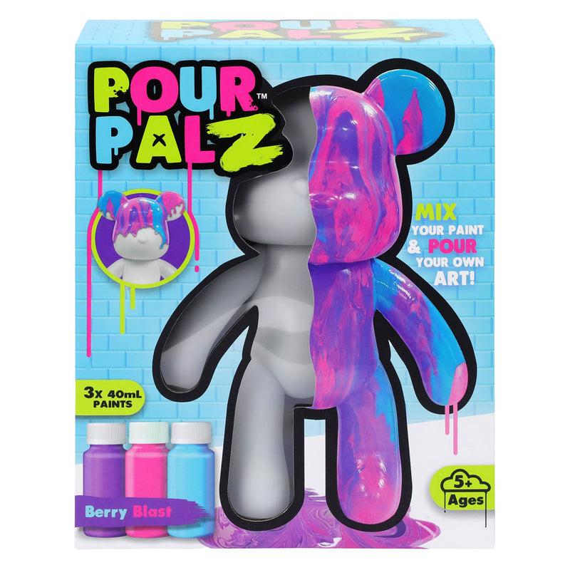 Load image into Gallery viewer, Gear2play pour palz large paint bear 'berry blast' - gietverfset (paars, roze, blauw)
