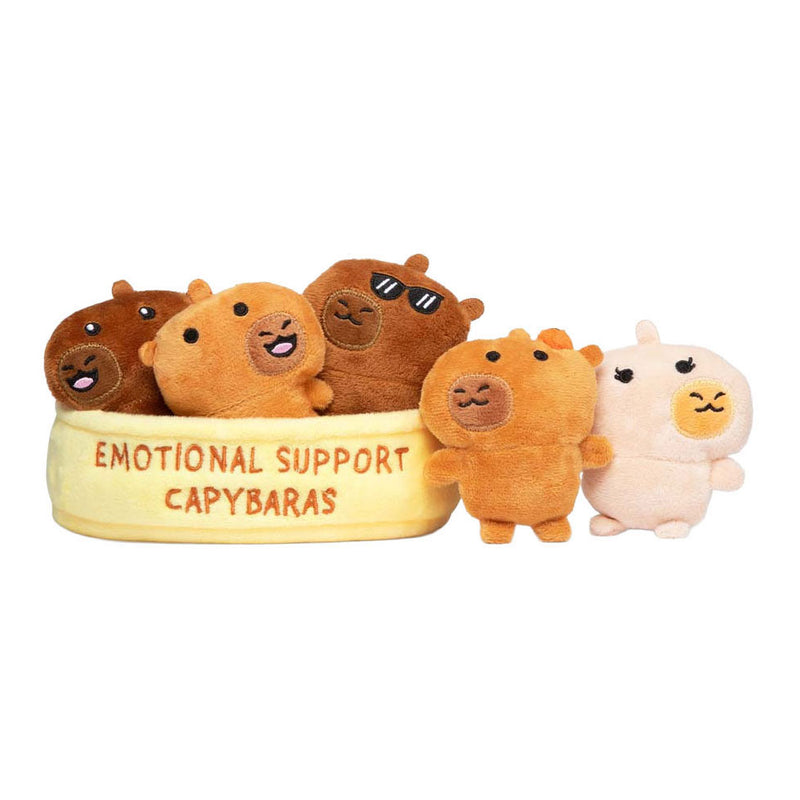 Load image into Gallery viewer, Just play emotional support capybaras knuffels - kawaii pluche set
