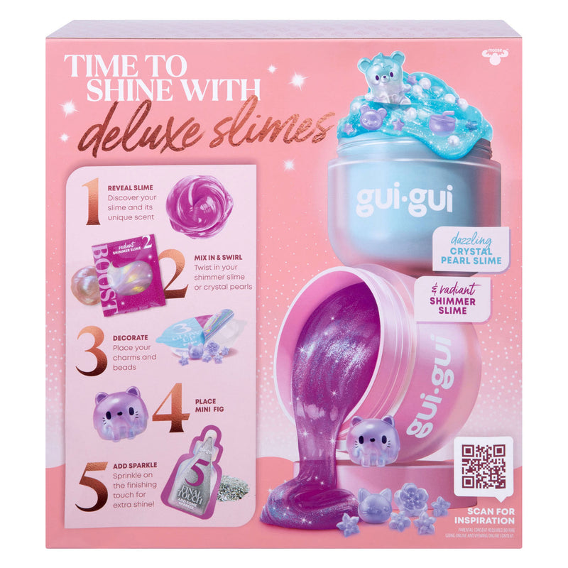 Load image into Gallery viewer, Moose toys gui gui slijm - shimmer deluxe duo pack - maak je eigen sprankelende, geurende slime
