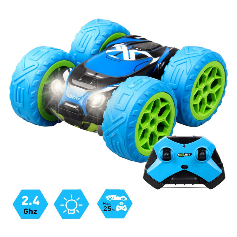 Load image into Gallery viewer, Spectron exost rc 360 cross mx bestuurbare stuntauto blauw groen - 12 km u
