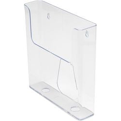 Wandgemonteerde brochurehouder deflecto de76301 transparant