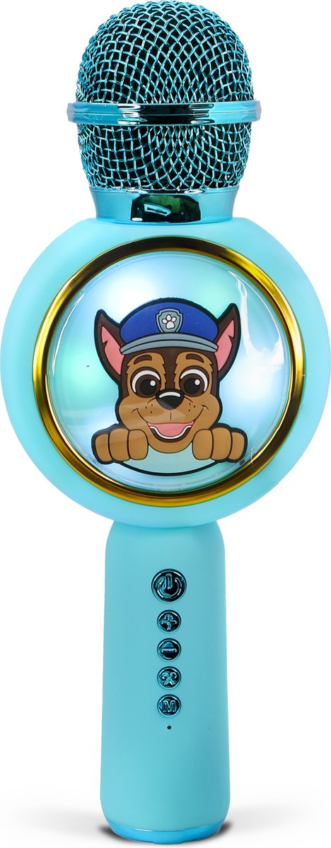 Otl technologies paw patrol chase - draadloze karaoke microfoon voor kinderen - oplichtend led display - speaker - stemvervorming
