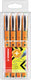 Stabilo worker - rollerball - medium 0,5 mm - etui met 4 kleuren